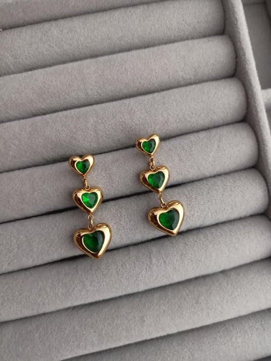 Triple Love Earrings
