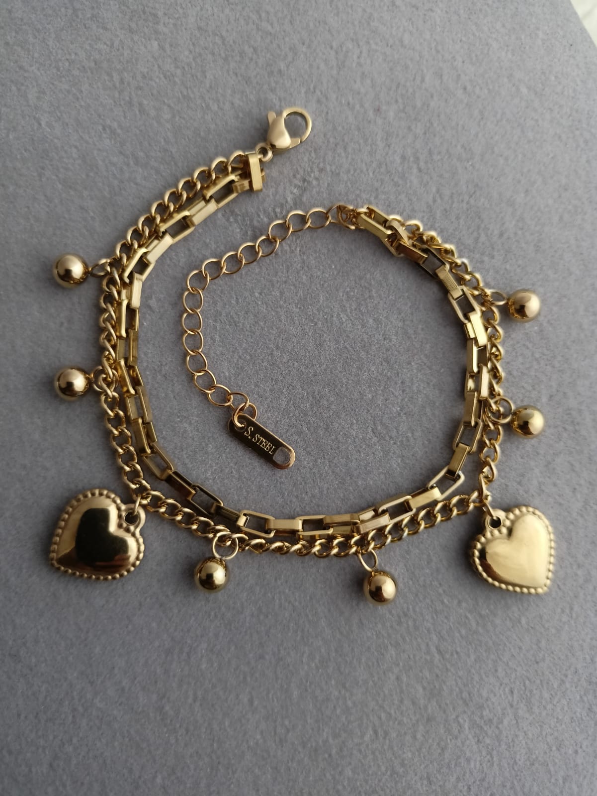 Chunky Love Charm Bracelet