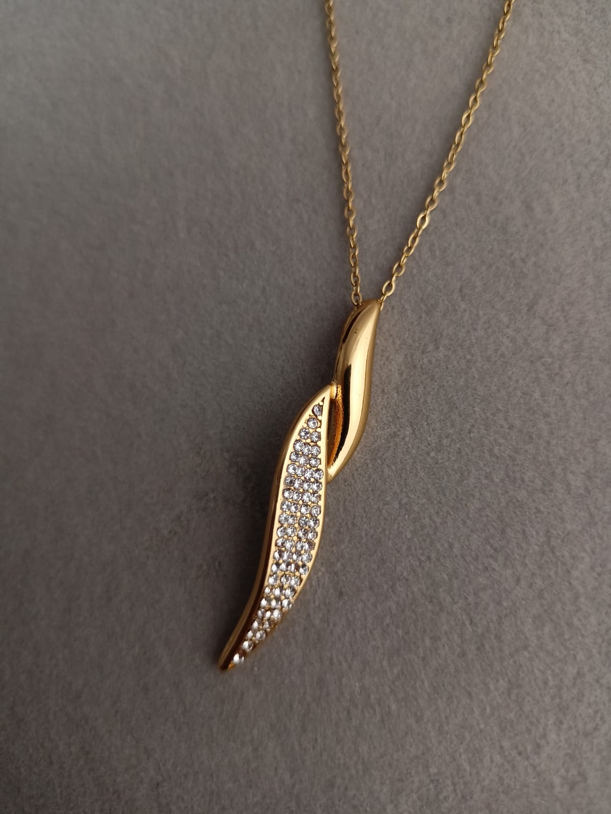 Pave Petal Necklace