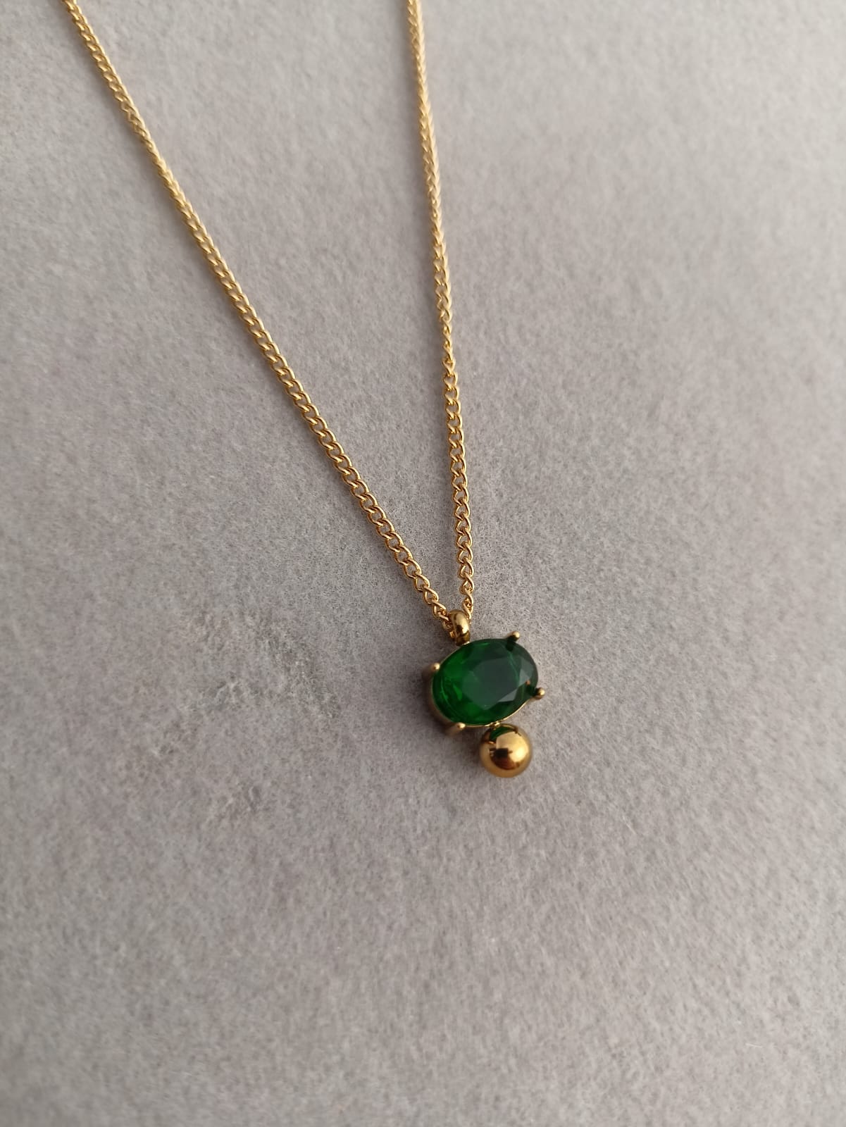 Solitaire Emerald Necklace