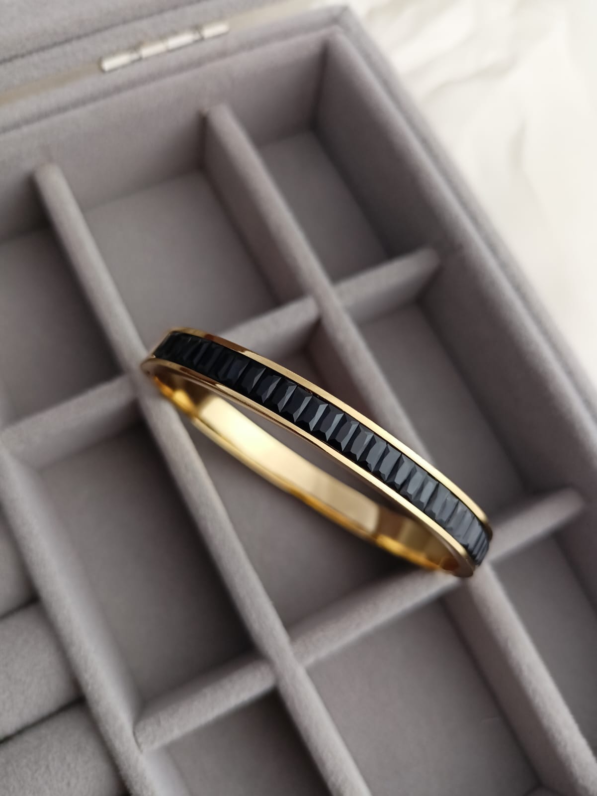 Black stone Bangle