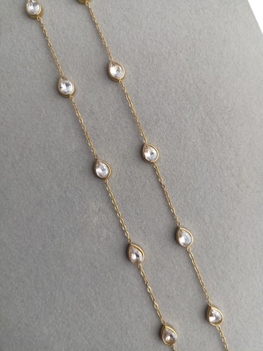 Drop Stone Anklets