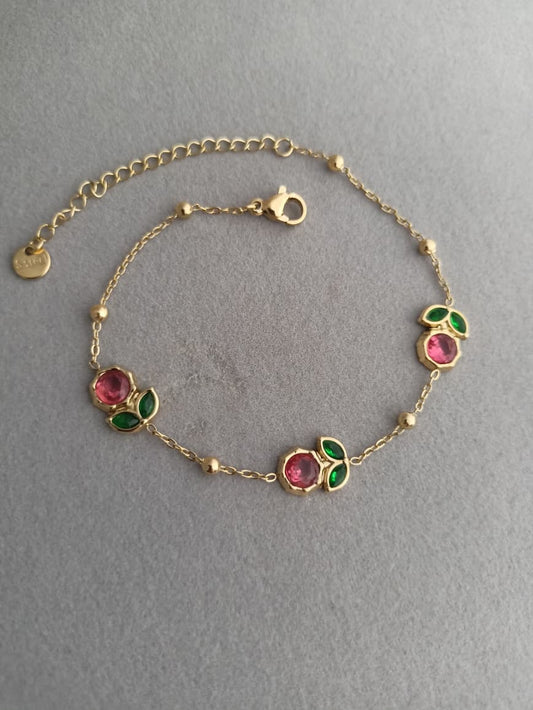 Cherry Leaf Bracelet