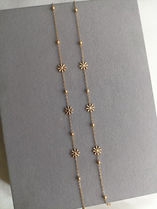 Daisy Bead Anklets