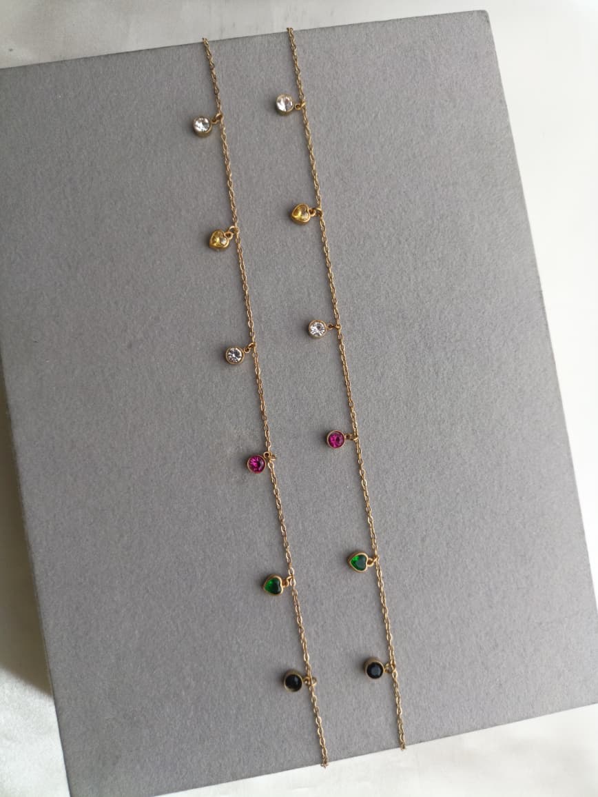 Multistone Anklets