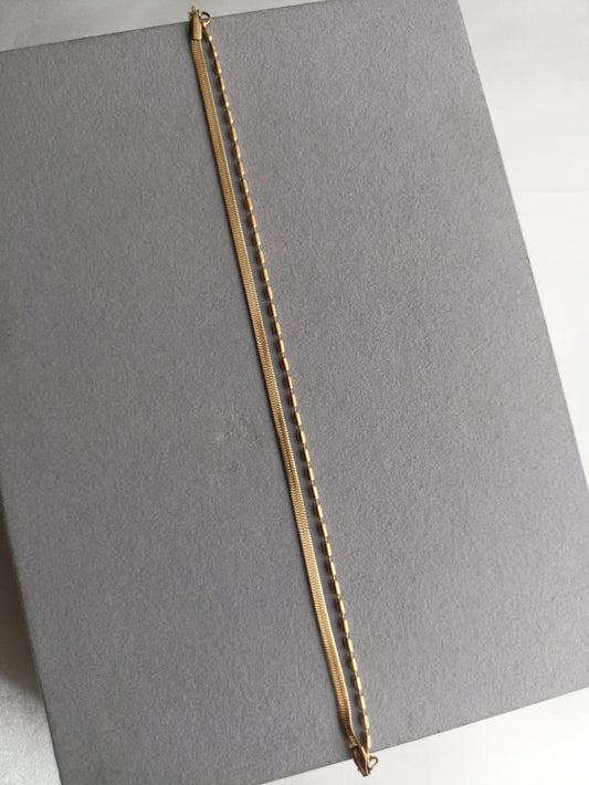 Double Layer big beaded anklets (single piece)