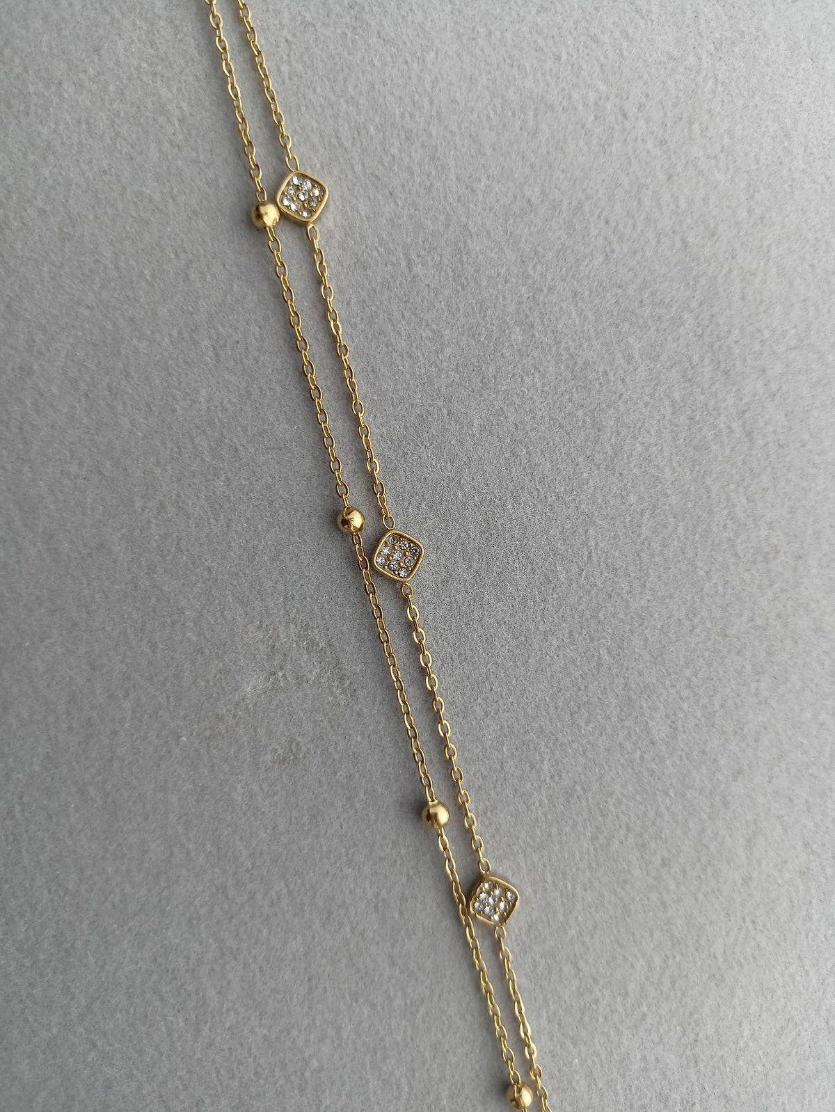 Double layer stone anklet(single piece available)