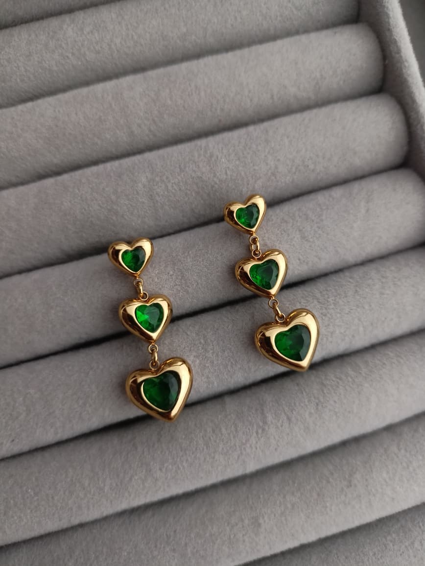 Triple Love Earrings