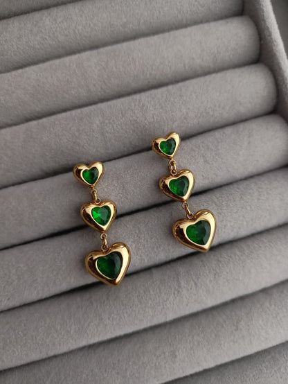Triple Love Earrings