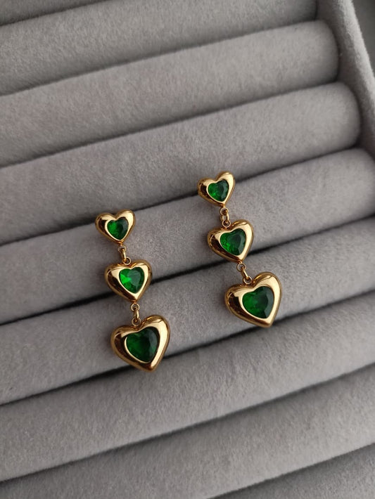Triple Love Earrings