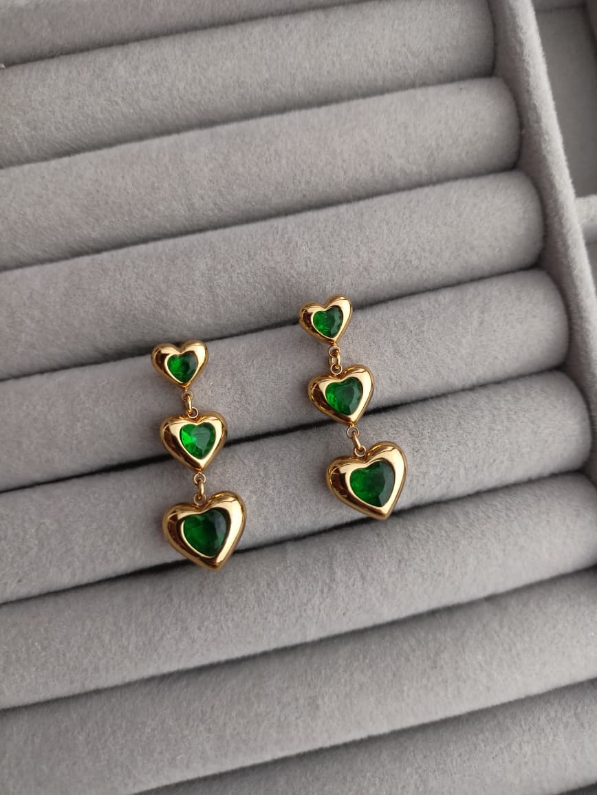 Triple Love Earrings