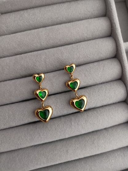 Triple Love Earrings