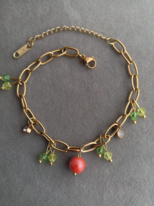 Orange Charm Bracelet