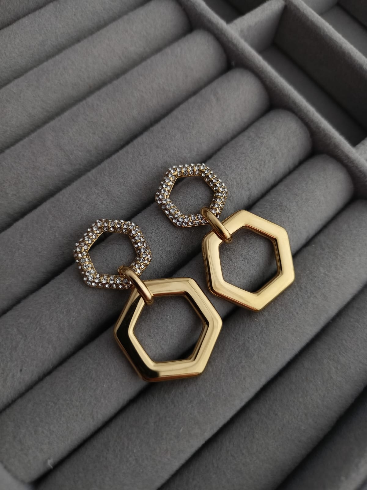 Hexa Stone Earrings