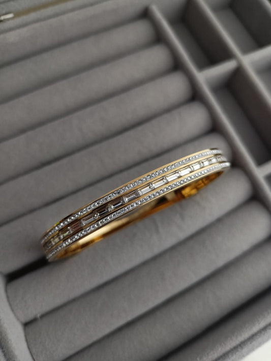 White Stone Bangle