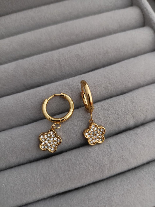Floral Stone Earrings