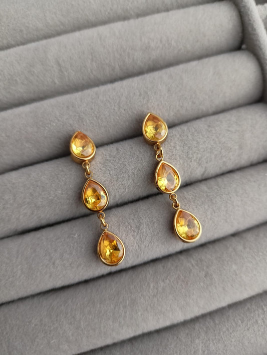 Yellow Stone Earrings