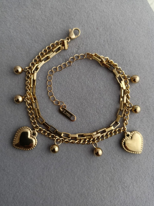 Chunky Love Charm Bracelet