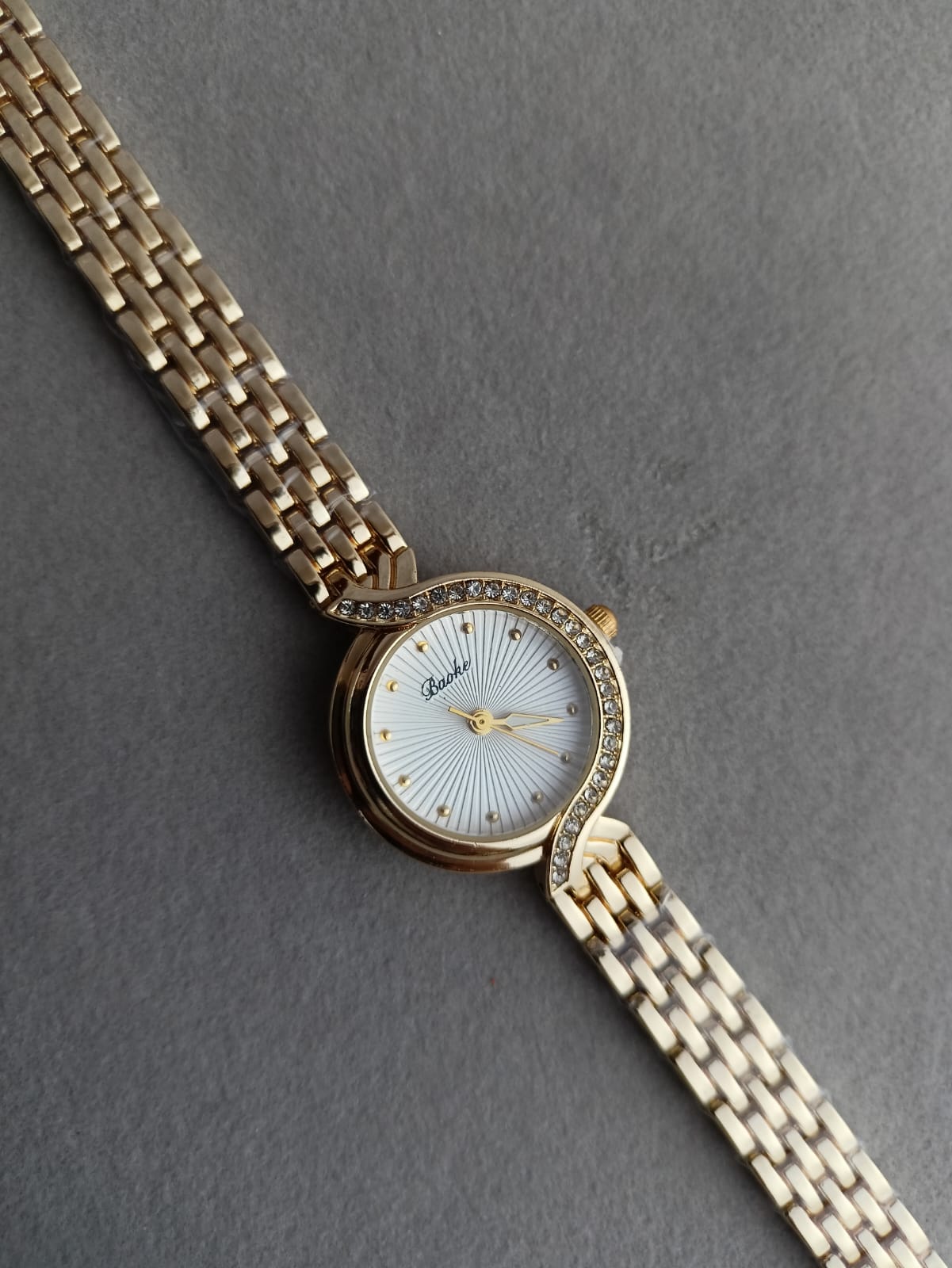 Round Stone Dial Watch