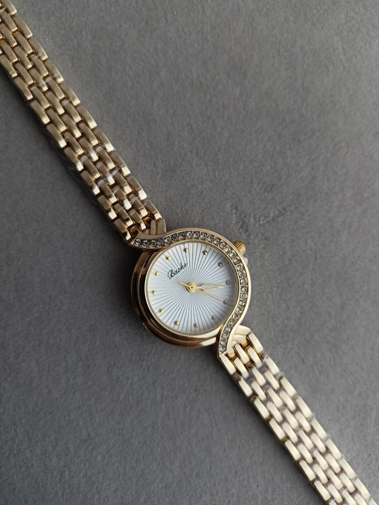 Round Stone Dial Watch