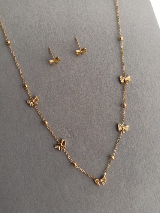 Lush Bow Necklace Set