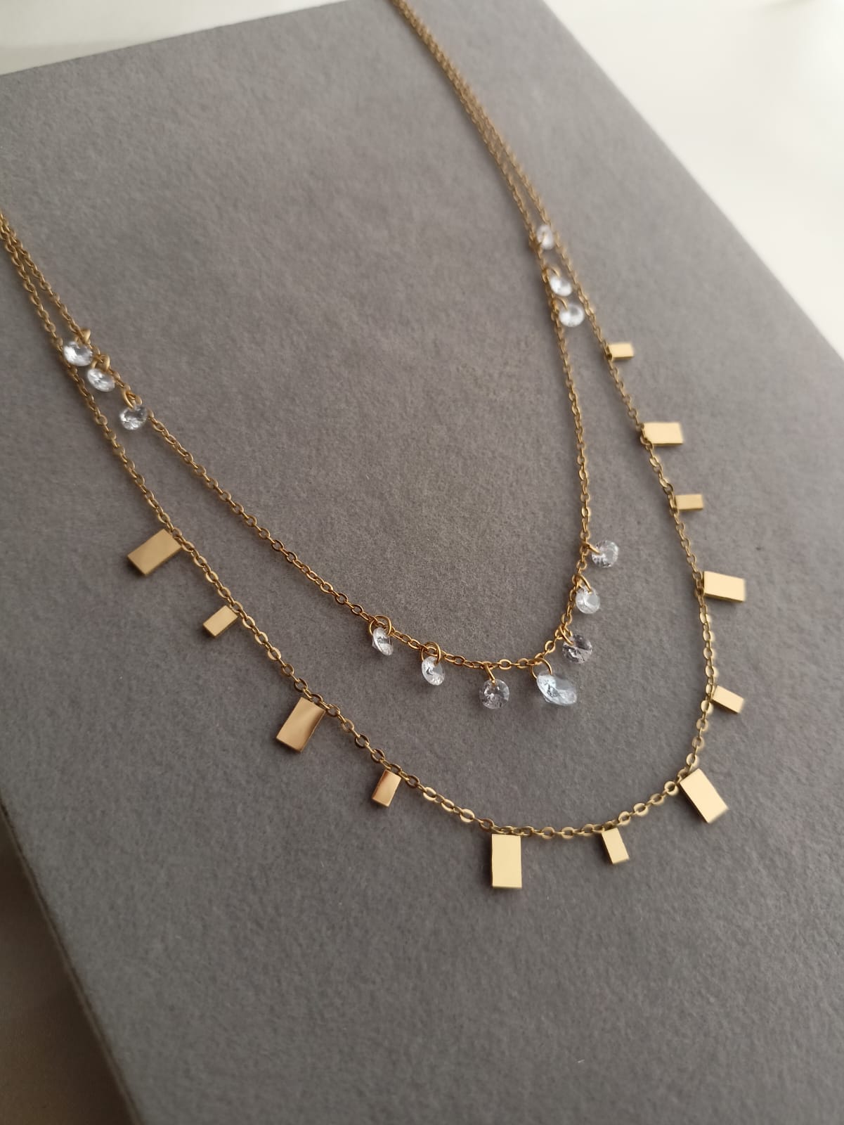 Double Layer Stone Necklace