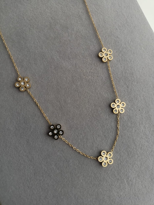 Flower Stone Necklace