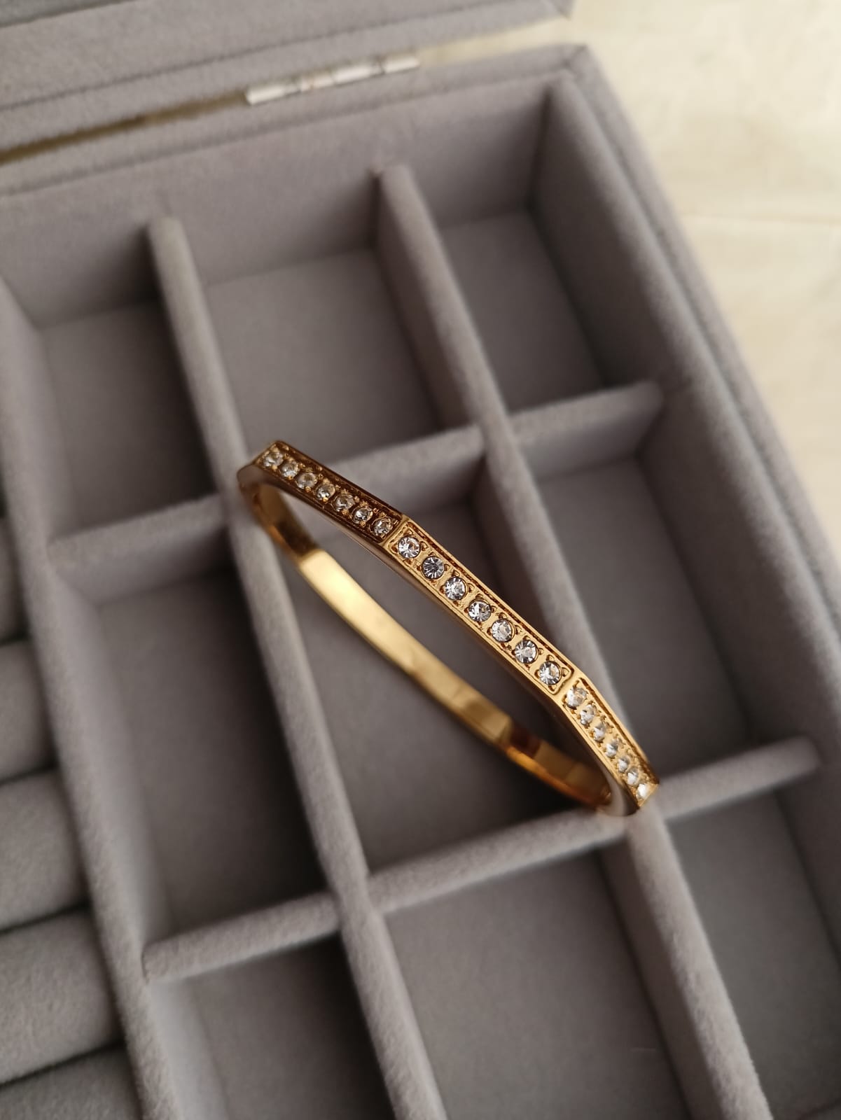 Hexa  Stone Bangle