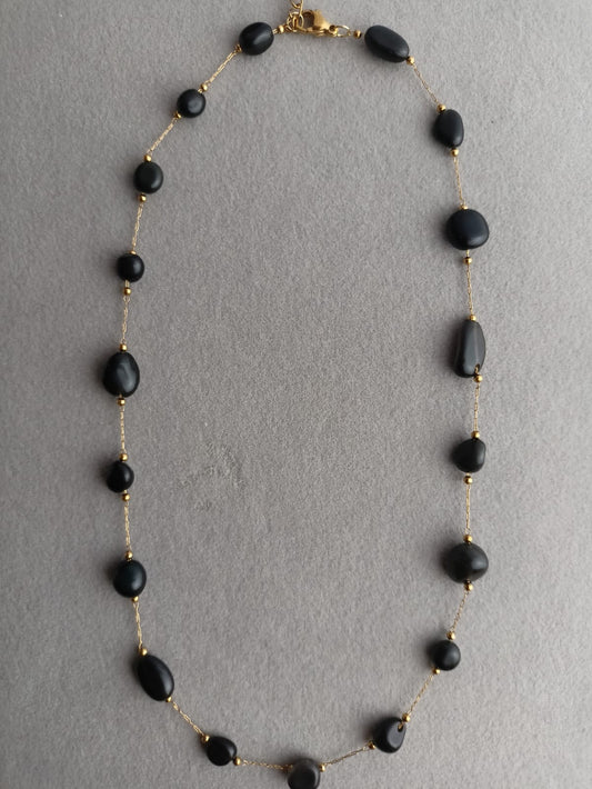 Black Beads Necklace