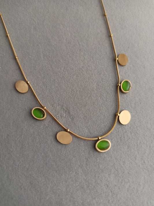 Green Oval Necklace