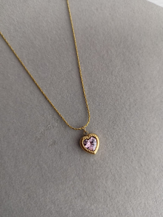 Pink Heart Necklace