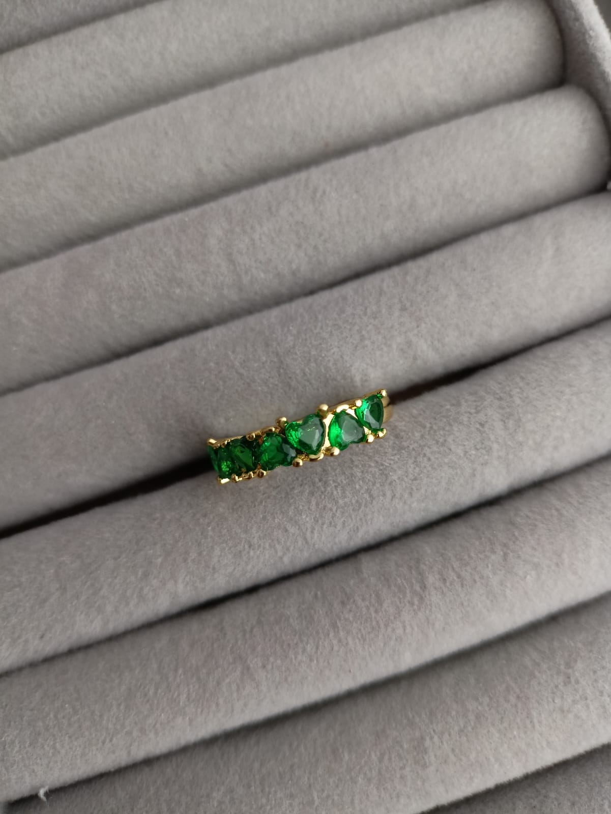 Green Hearts ring