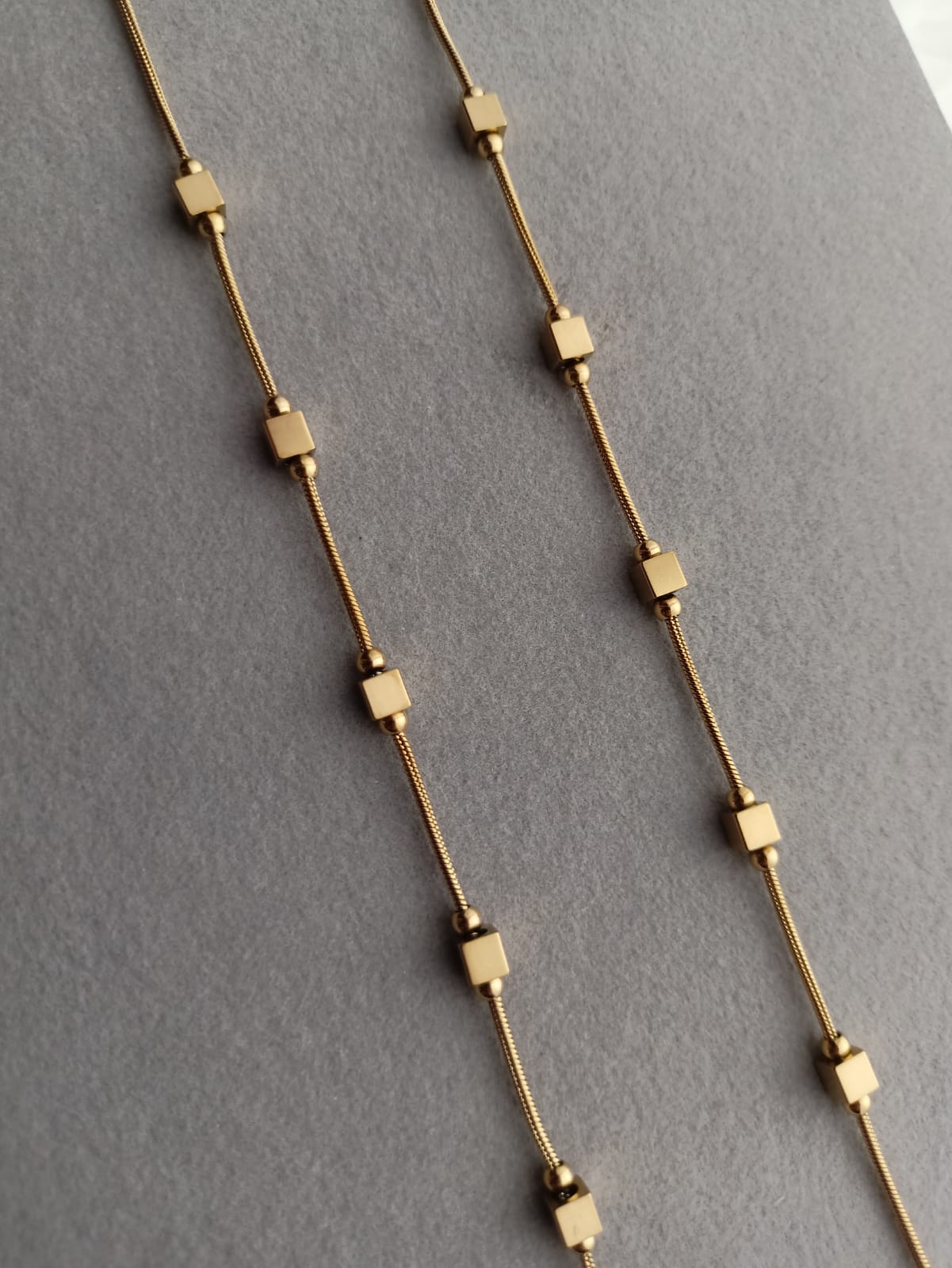 Cube Bead Anklets