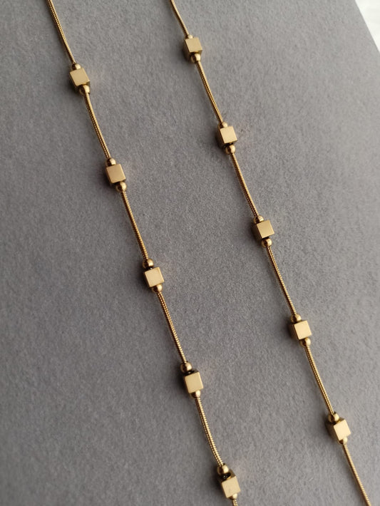 Cube Bead Anklets