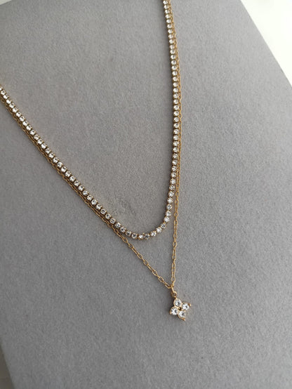 Floral layered Necklace