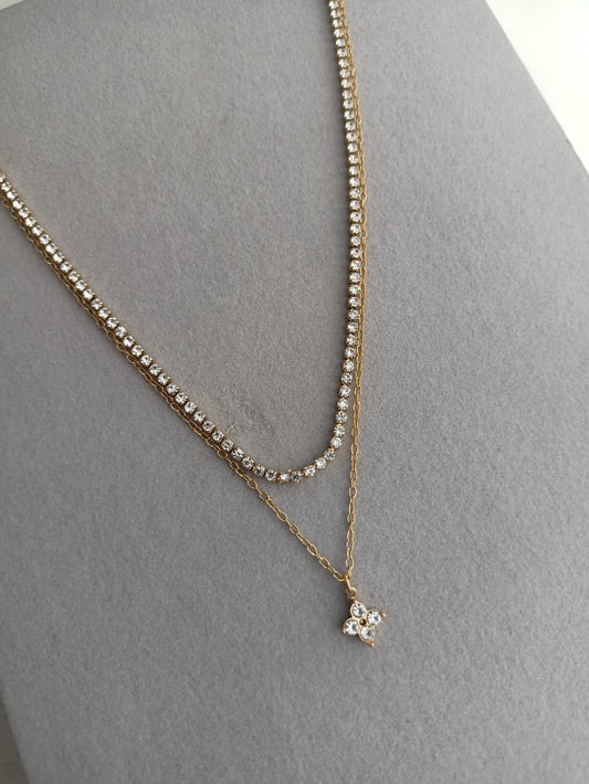 Floral layered Necklace