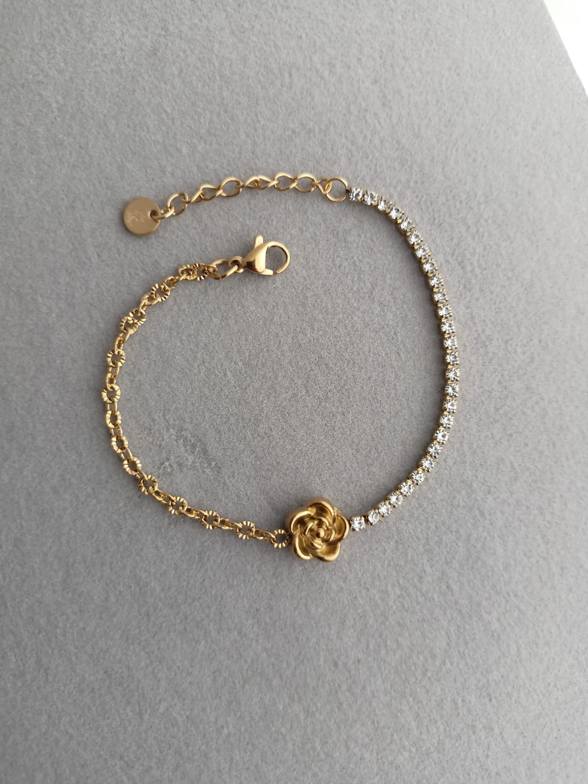 Half Tennis Rose Bracelet