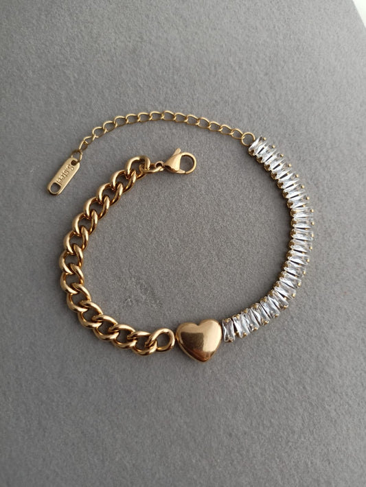 Half Thick Tennis Love Bracelet