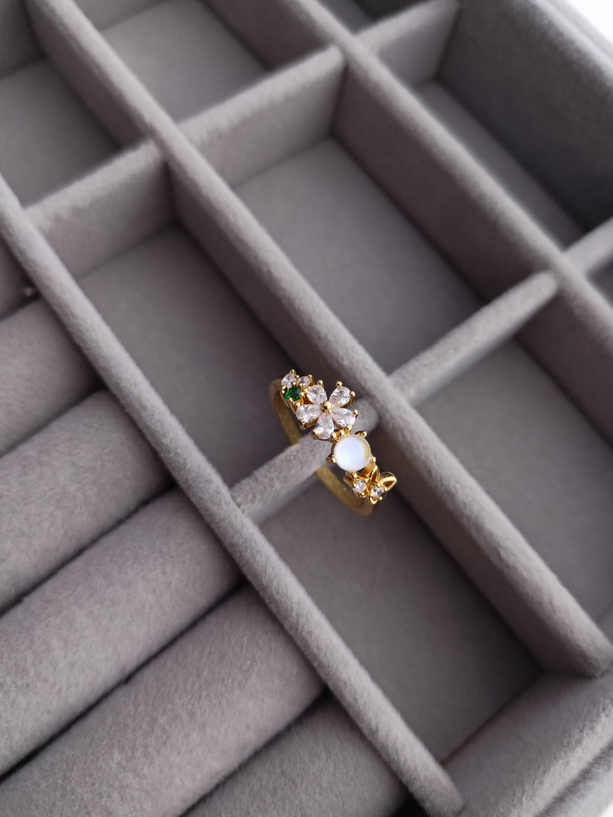 Floral Stone Ring