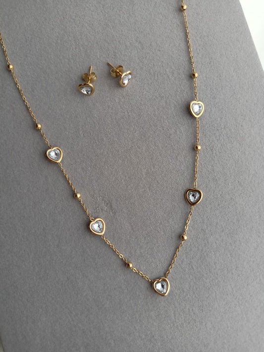 Love Stone Necklace Set