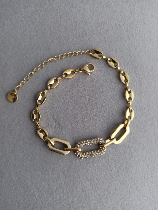 Link Chain Stone Bracelet