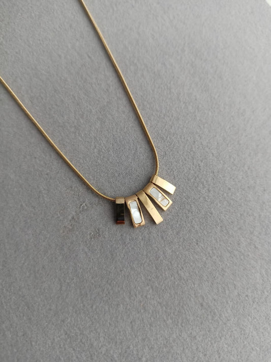Gold and white sticks Necklace
