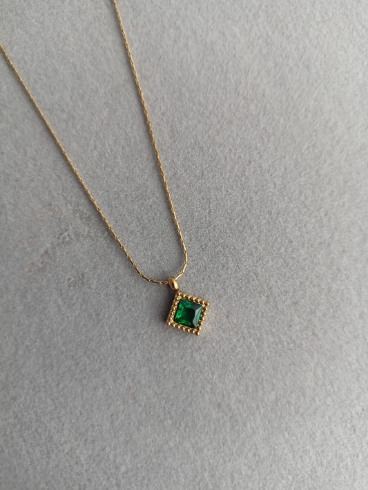 Emerald Diamond Necklace