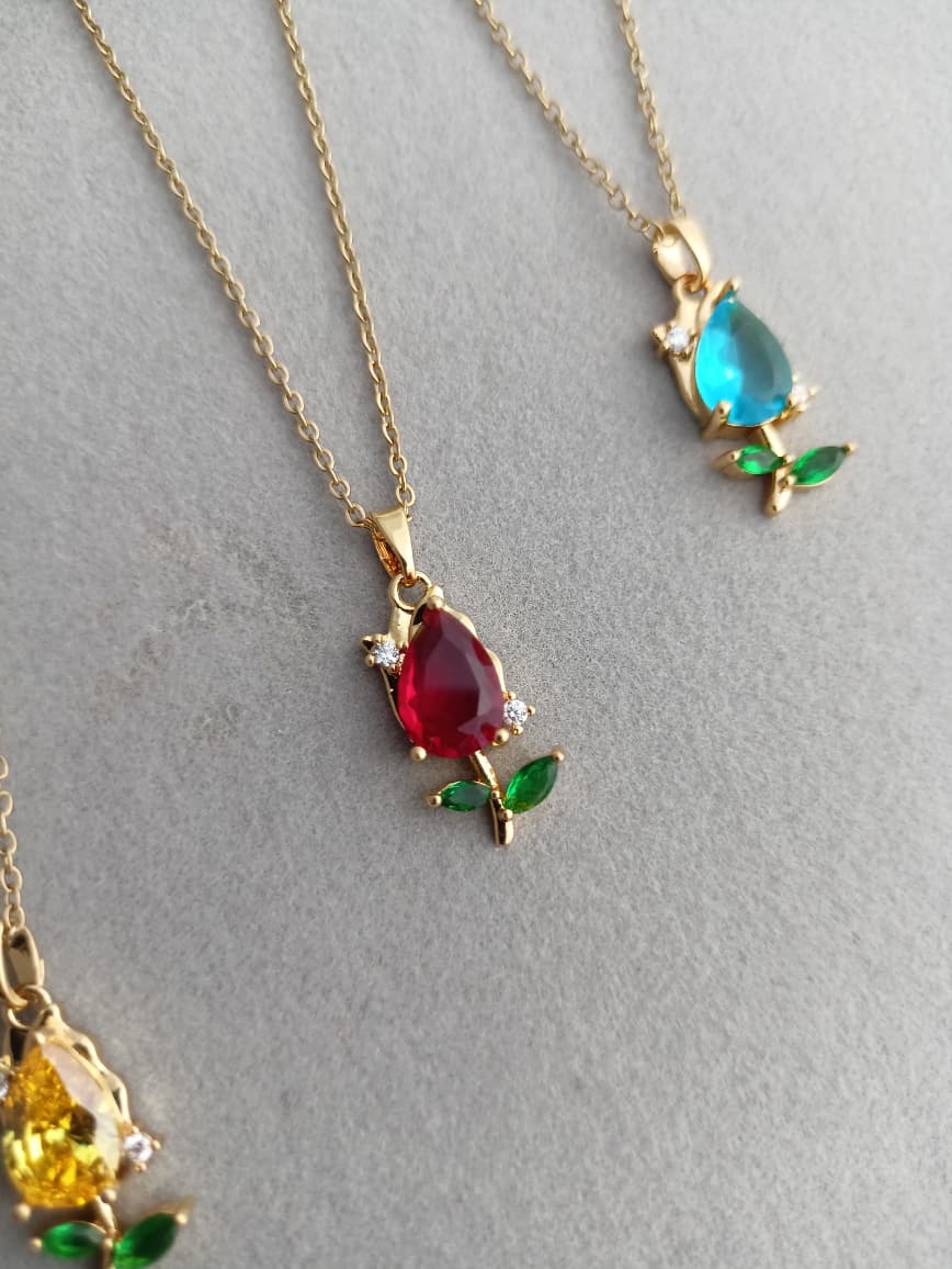 Ruby Bloom Necklace