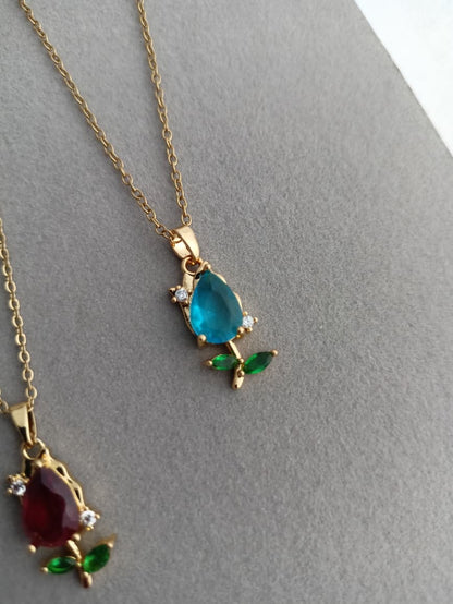 Azure Bloom Necklace