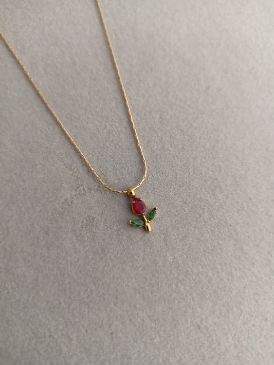 Red Tulip Necklace