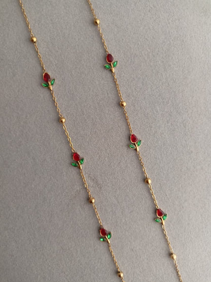 Red Tulip Anklets