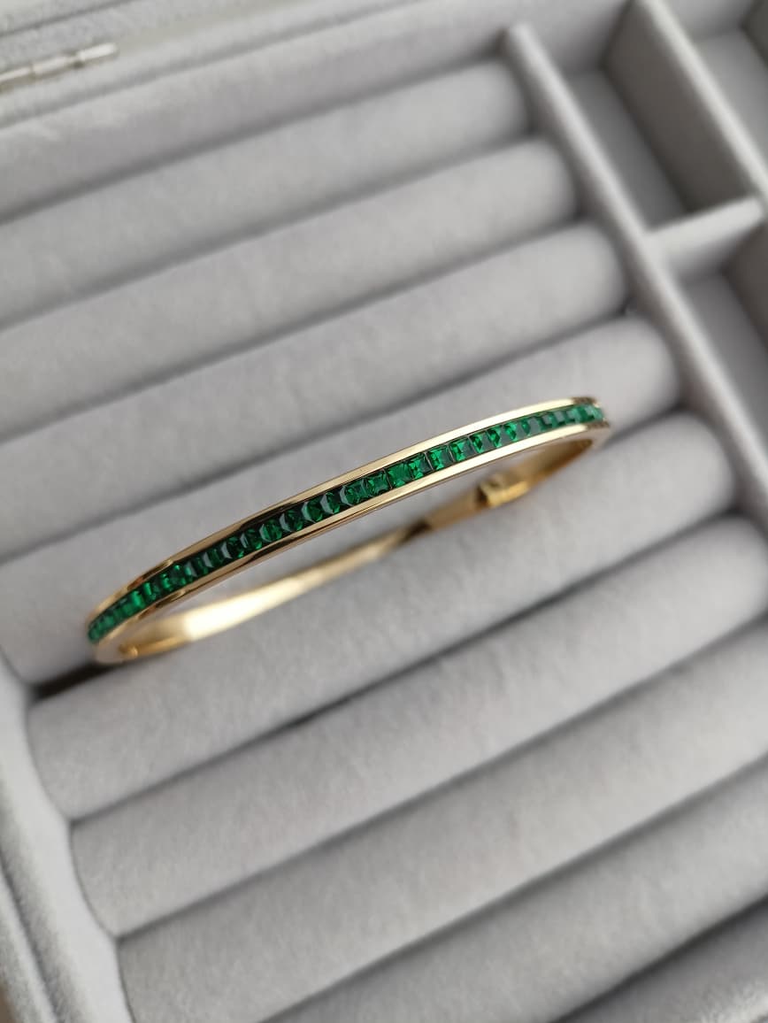 Emerald Stone Bangle