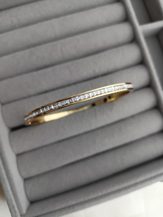 White Stone Bangle