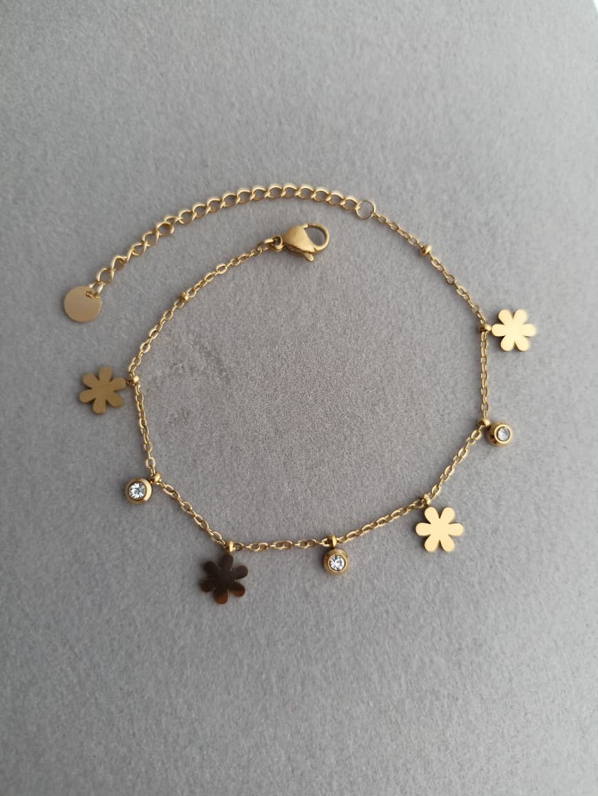 Floral Charm Bracelet